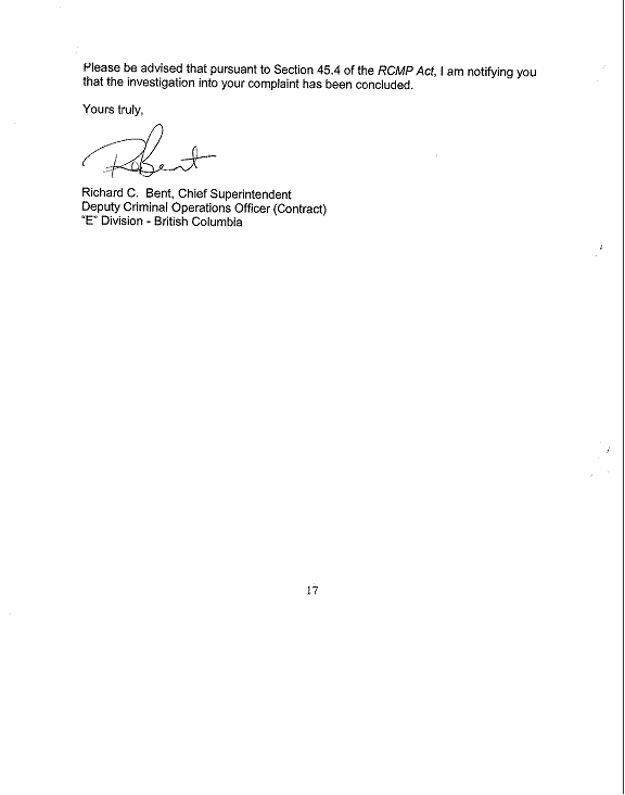 RCMP Letter of Disposition - page 17