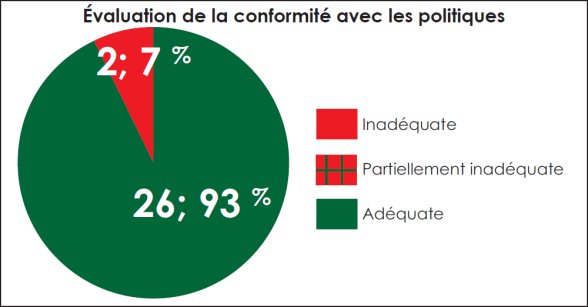 Grille qui résume l'évaluation globale du traitement en fonction des cinq critères établis pour la plainte. 