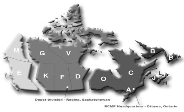 Map of Divisions