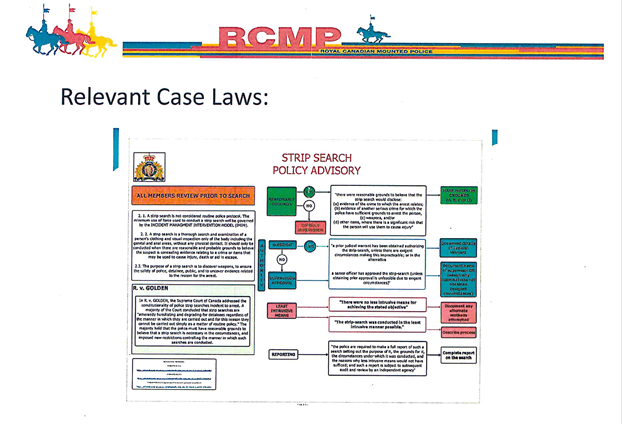 Surrey  Detachment Strip Search Policy Advisory